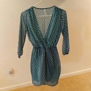 Small BOHO women's flowy knee length dress